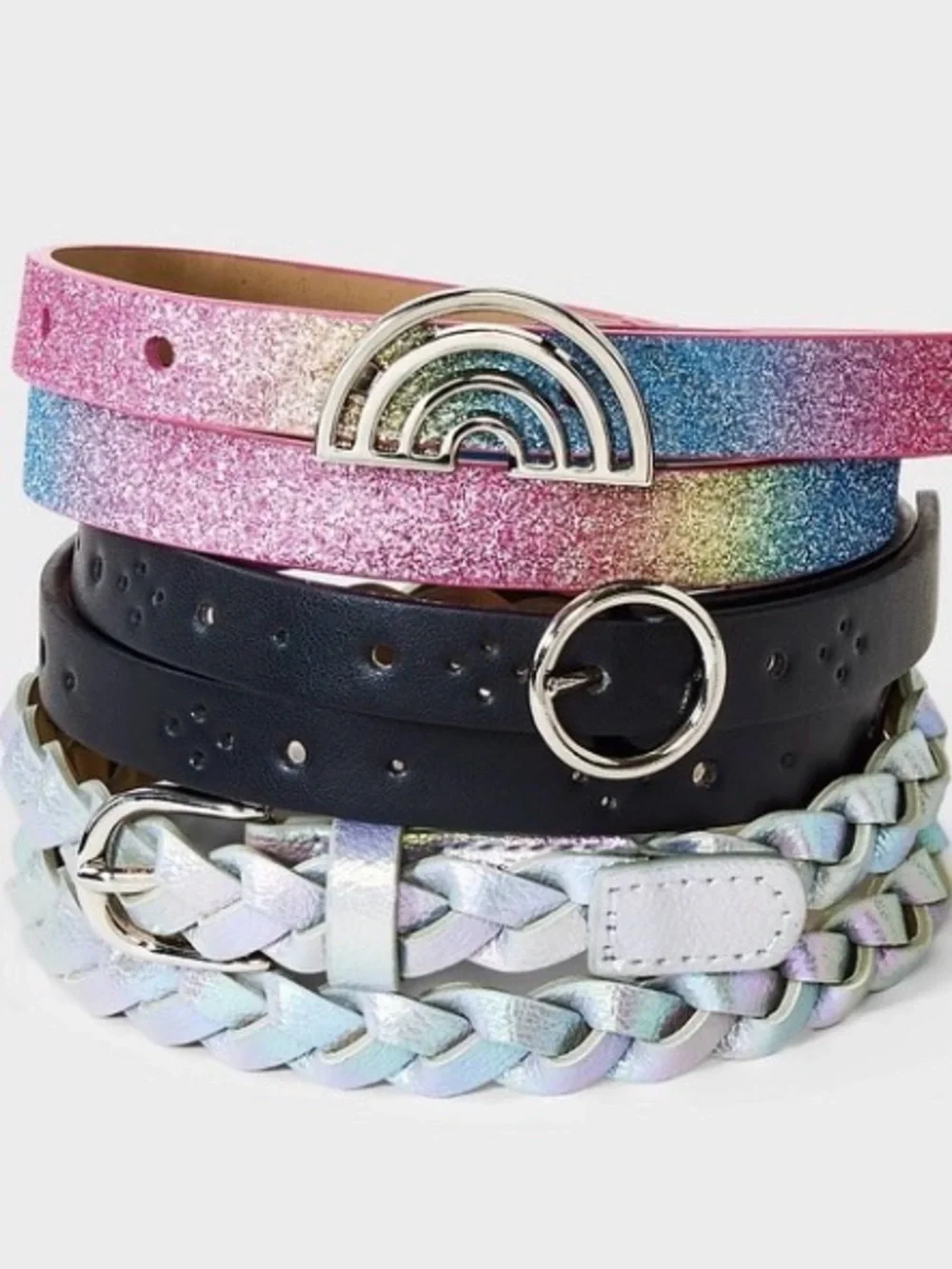 TARGET Girls 3pk Rainbow Belts - Cat & Jack : Adjustable skinny Belts size lg
